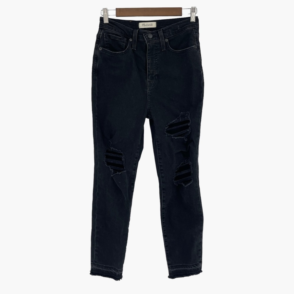 Madewell The Mom Jean in Raney Wash Knee Rip Edition